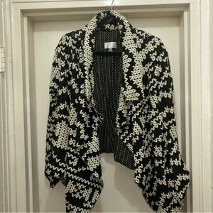 Alexis Black and White Patterned Cardigan